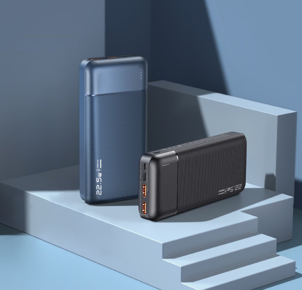 Зовнішній акумулятор REMAX Lango II Series QC 22.5W + PD 18W Multi-compatible Fast Charging  Power Bank 20000mAh RPP-192 Black