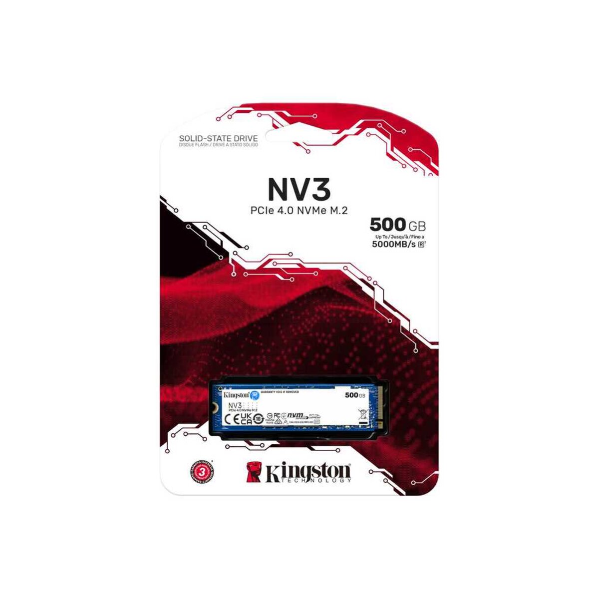 Твердотільний запам’ятовувальний пристрій накопичувач (SSD) G4 M.2 NVME 500GB SNV3S/500G KINGSTON