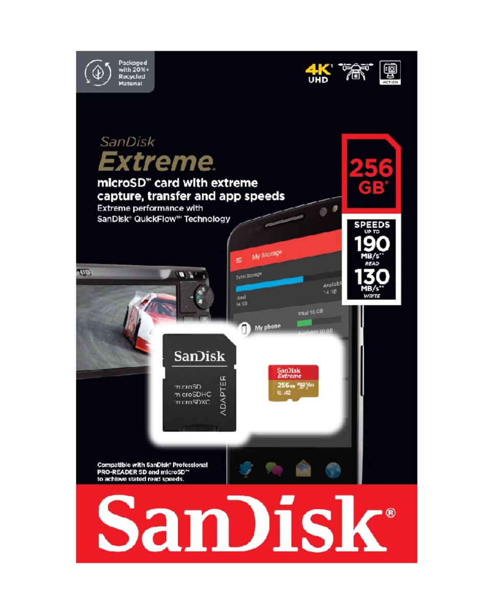 Карта пам’яті MICRO SDXC 256GB UHS-I W/A SDSQXAV-256G-GN6MA SANDISK
