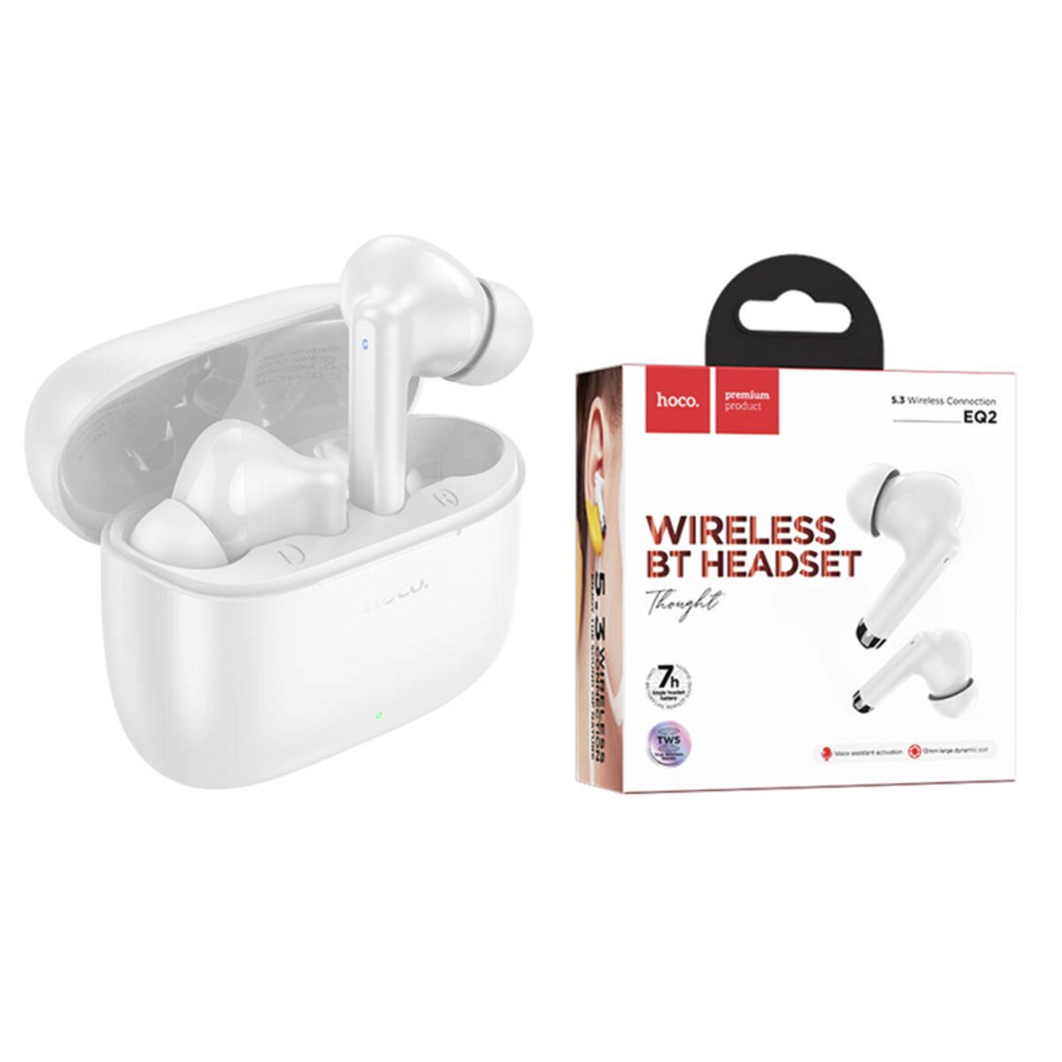 Бездротові навушники HOCO EQ2 Thought true wireless BT headsetWhite