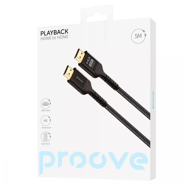 Кабель Proove PlayBack HDMI to HDMI 5м Black