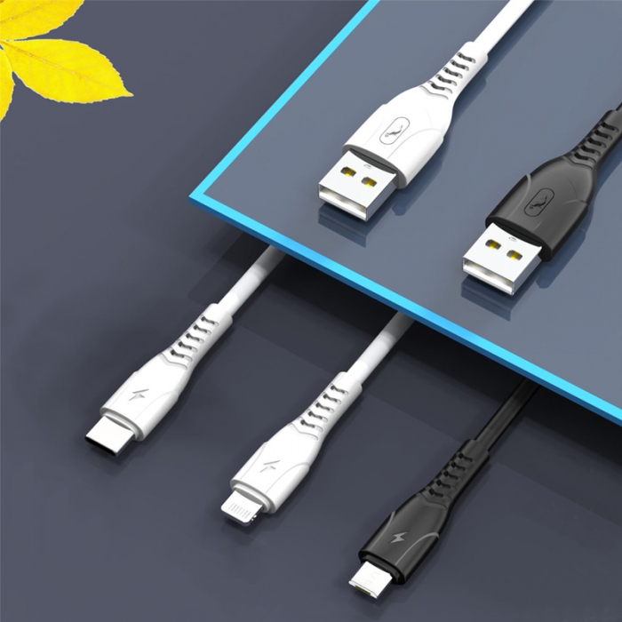 Кабель SkyDolphin S08L USB to Lightning 3.5A 1m White