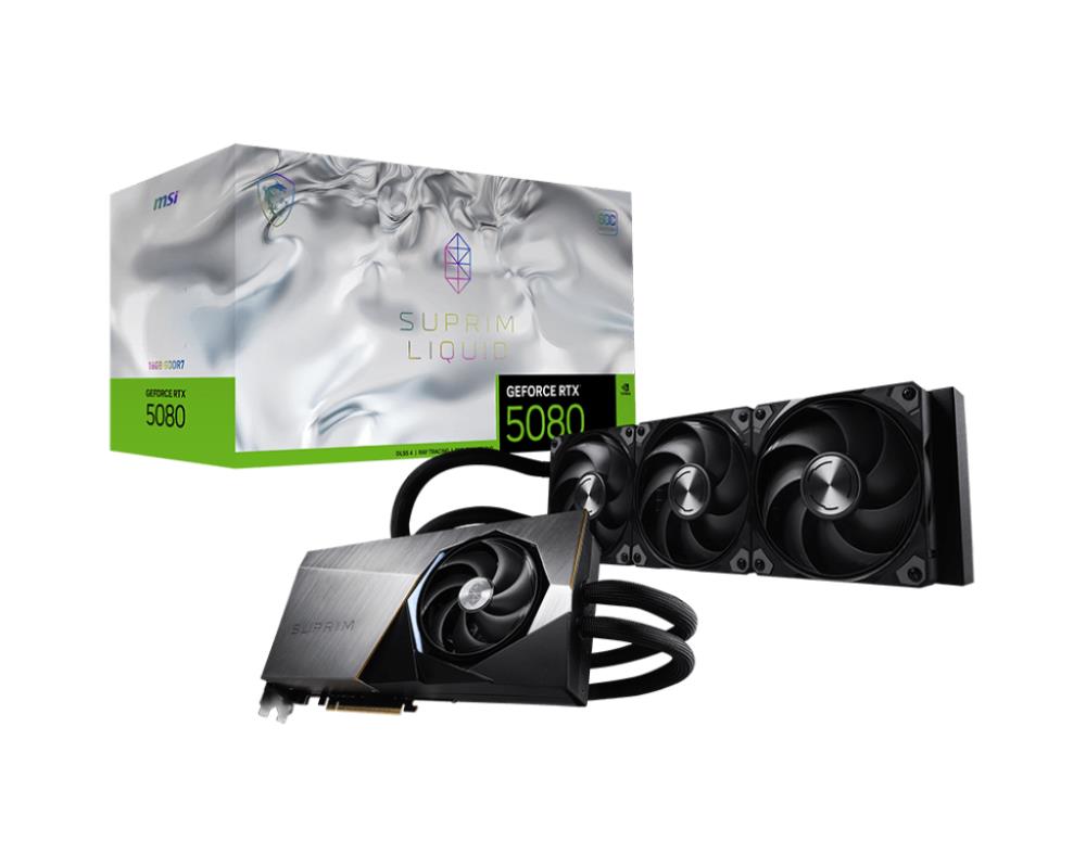 Відеокарта PCIE16 RTX5080 16GB GDDR7 508016GSUPRIM LIQUID SOC MSI