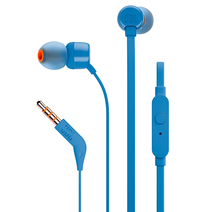 Навушники з мікрофоном JBL T110 Blue (JBLT110BLU)