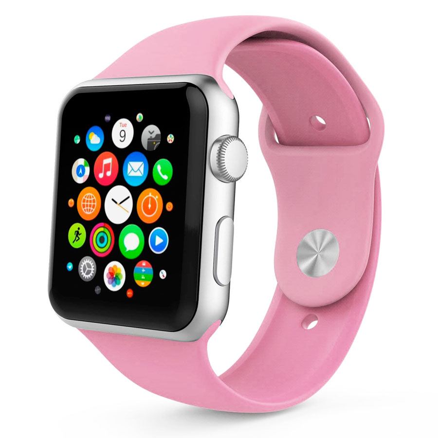 Ремінець для Apple Watch 42mm/44mm Silicone Watch Band Light Pink