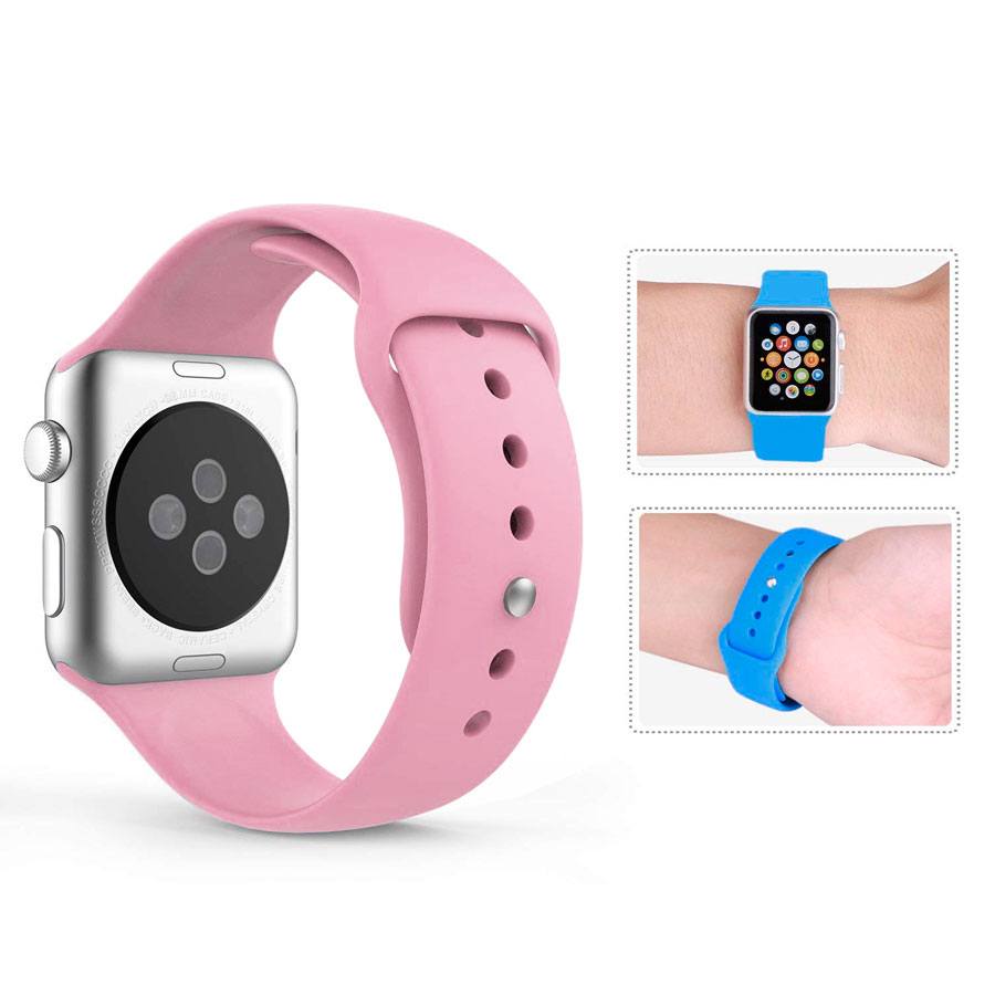 Ремінець для Apple Watch 42mm/44mm Silicone Watch Band Light Pink