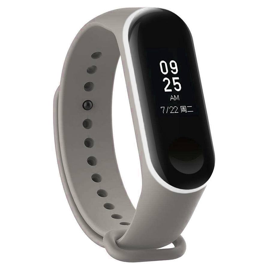 Ремінець BeCover Ремешок для фитнес браслета Silicone для Xiaomi Mi Band 3/4 Gray/White