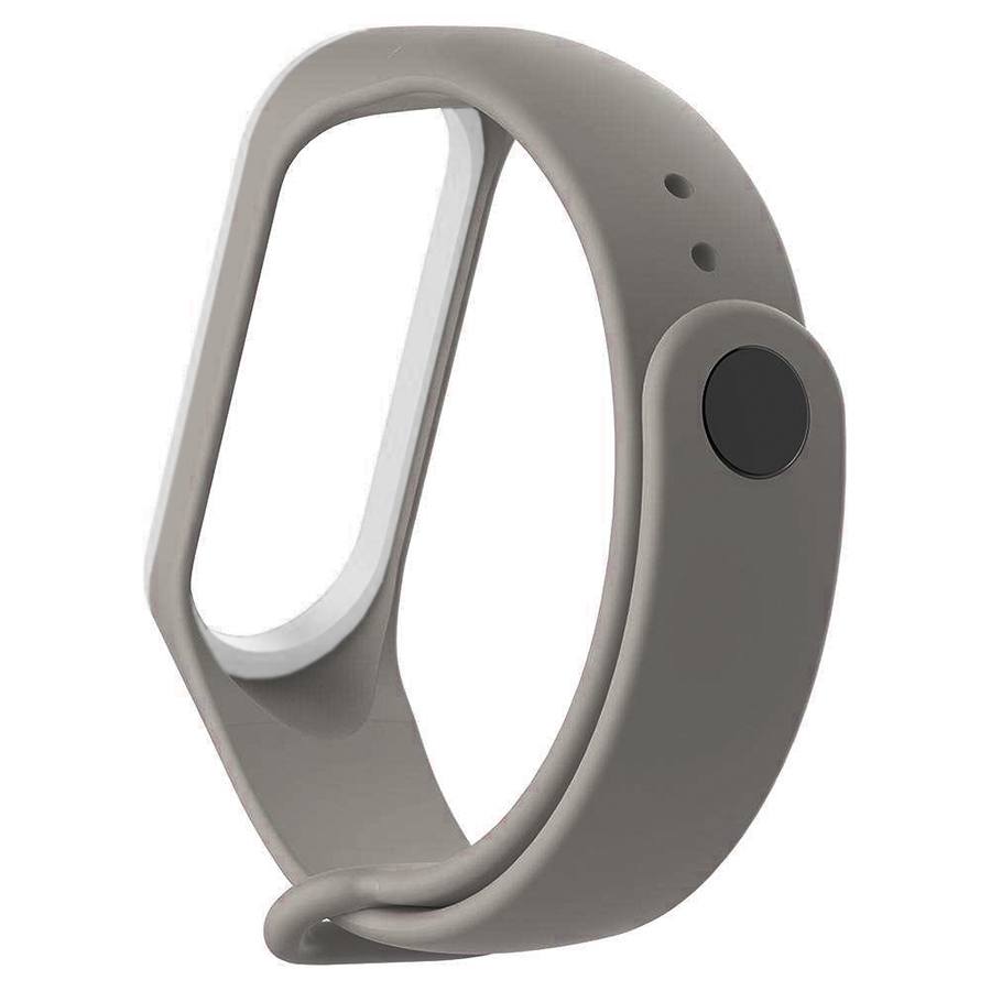 Ремінець BeCover Ремешок для фитнес браслета Silicone для Xiaomi Mi Band 3/4 Gray/White