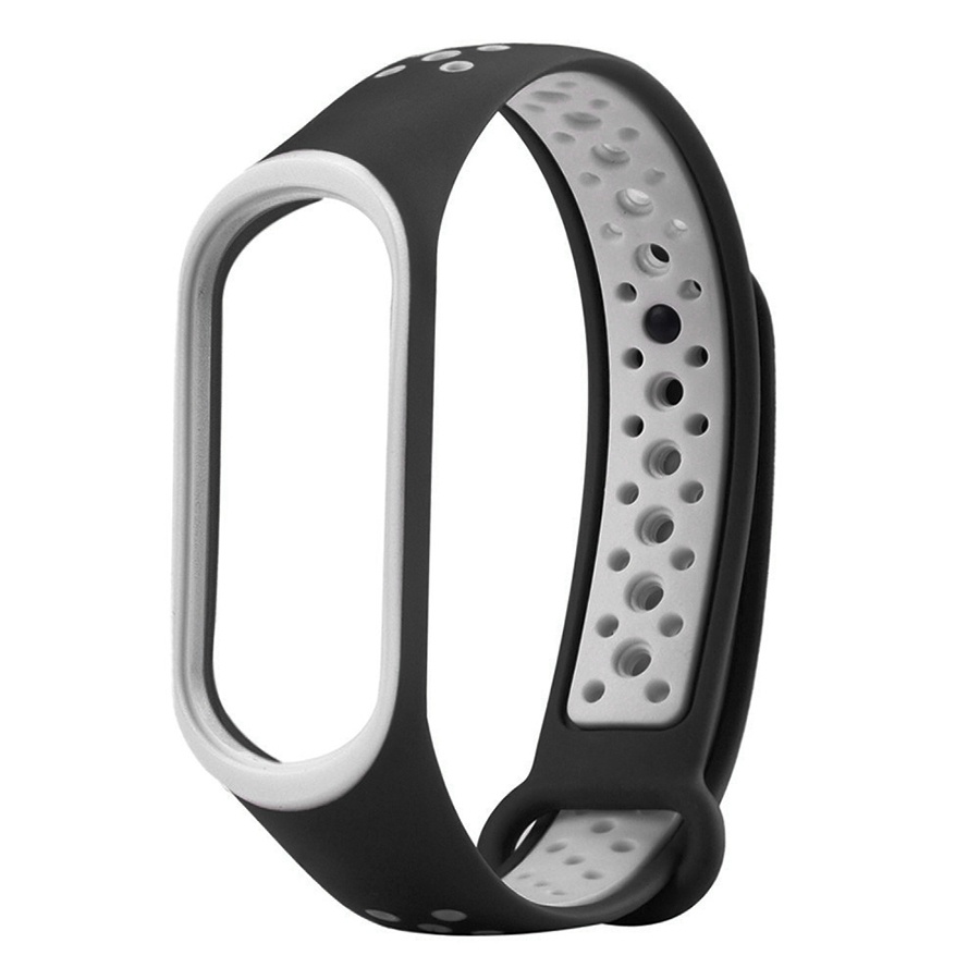 Ремінець для браслета Xiaomi Mi Band 3/4 Sport Black/White