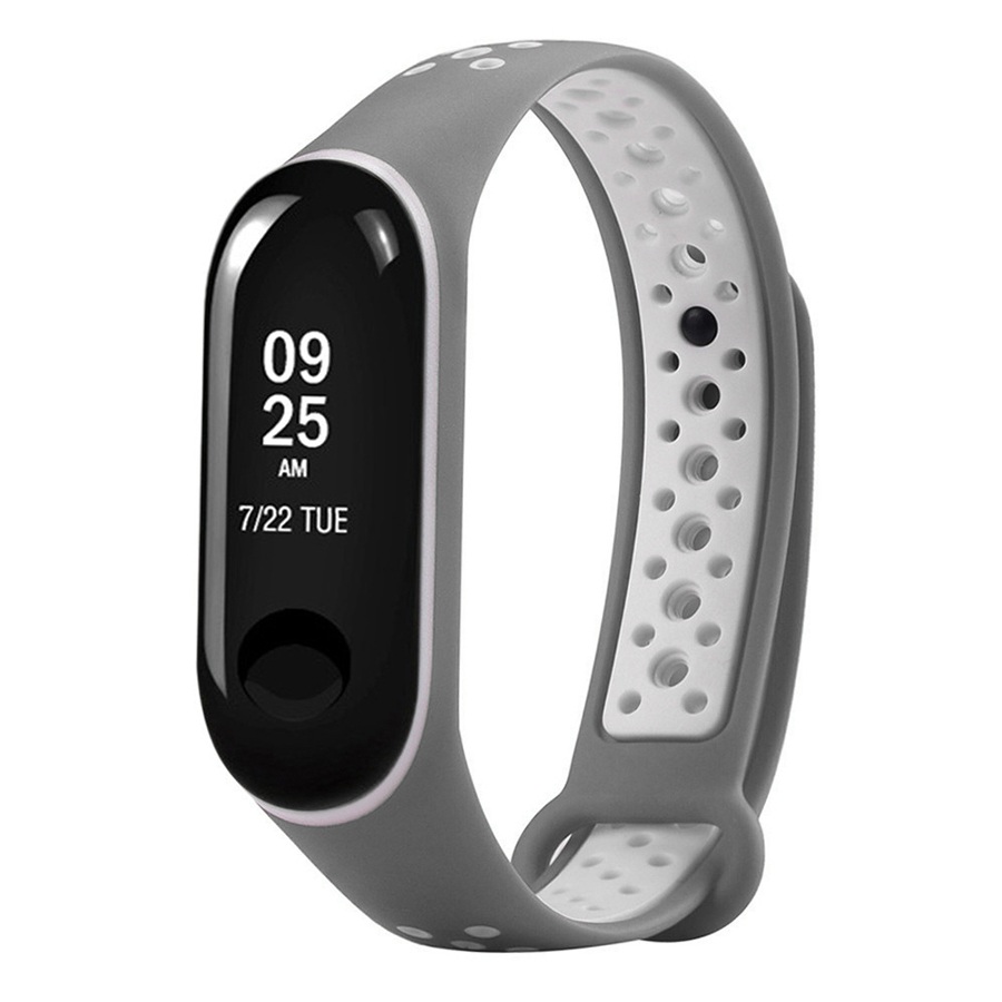 Ремешок для браслета Xiaomi Mi Band 3/4 Sport Gray/White