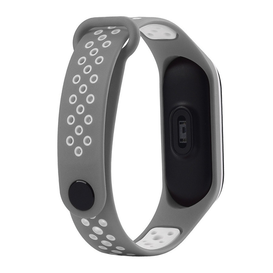 Ремешок для браслета Xiaomi Mi Band 3/4 Sport Gray/White