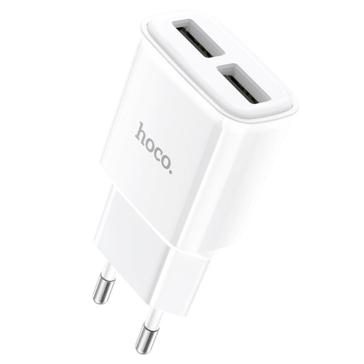 Мережевий зарядний пристрій HOCO C88A Star round dual port charger 12W White