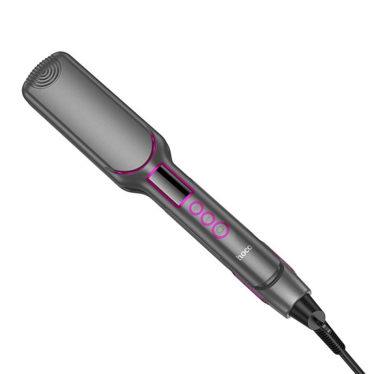 Гребінець для випрямлення волосся з цифровим дисплеєм HOCO HP42 Wide board hair straightener with digital display(EU) Gray