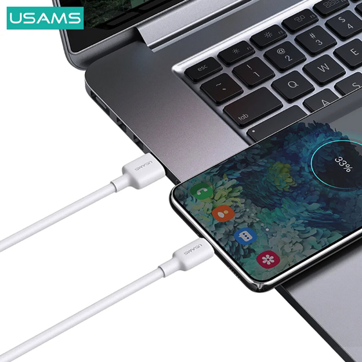 Кабель Usams US-SJ601 U84 Type-C 3A Charging & Data Cable 1m White