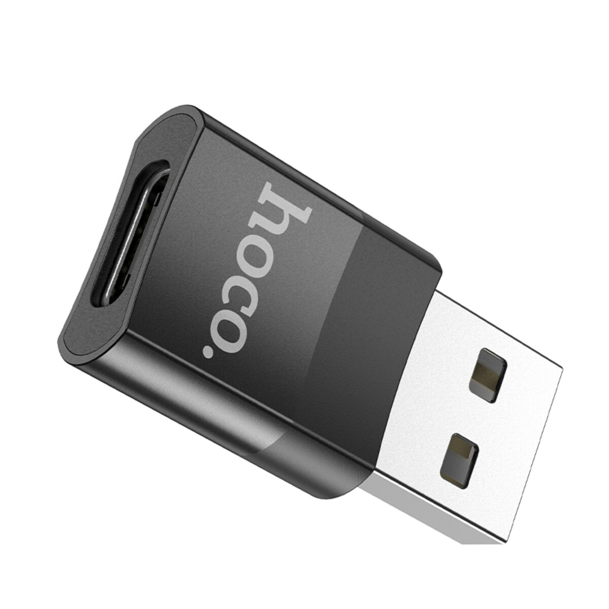 Адаптер HOCO UA17 USB Male to Type-C female USB2.0 adapter Black
