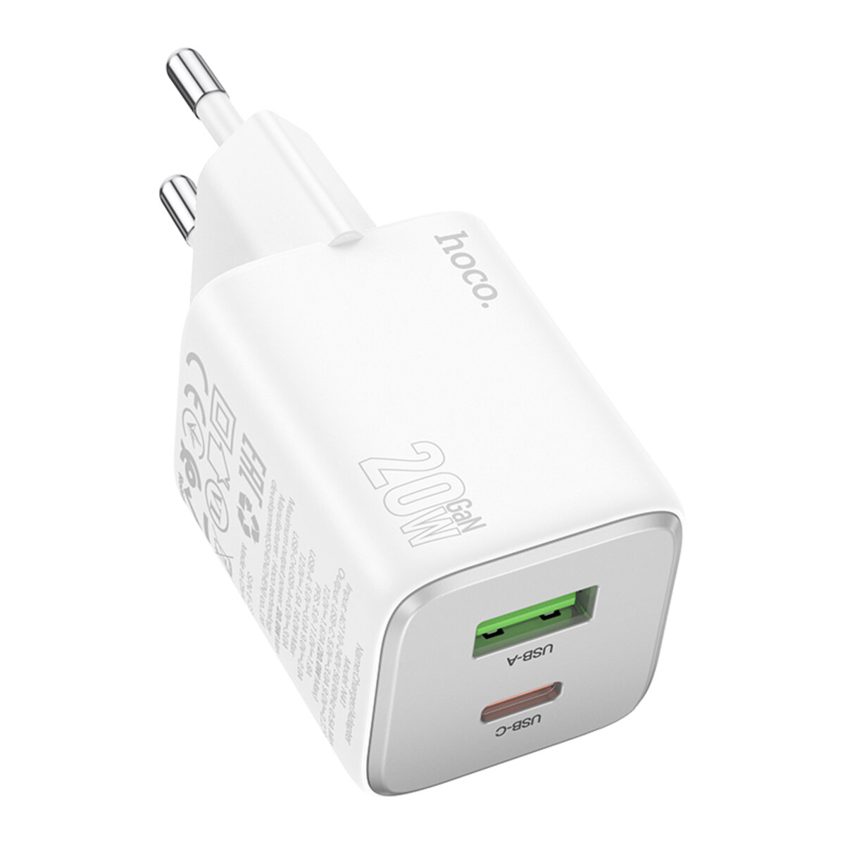 Мережевий зарядний пристрій HOCO N41 Almighty PD20W+QC3.0 charger White