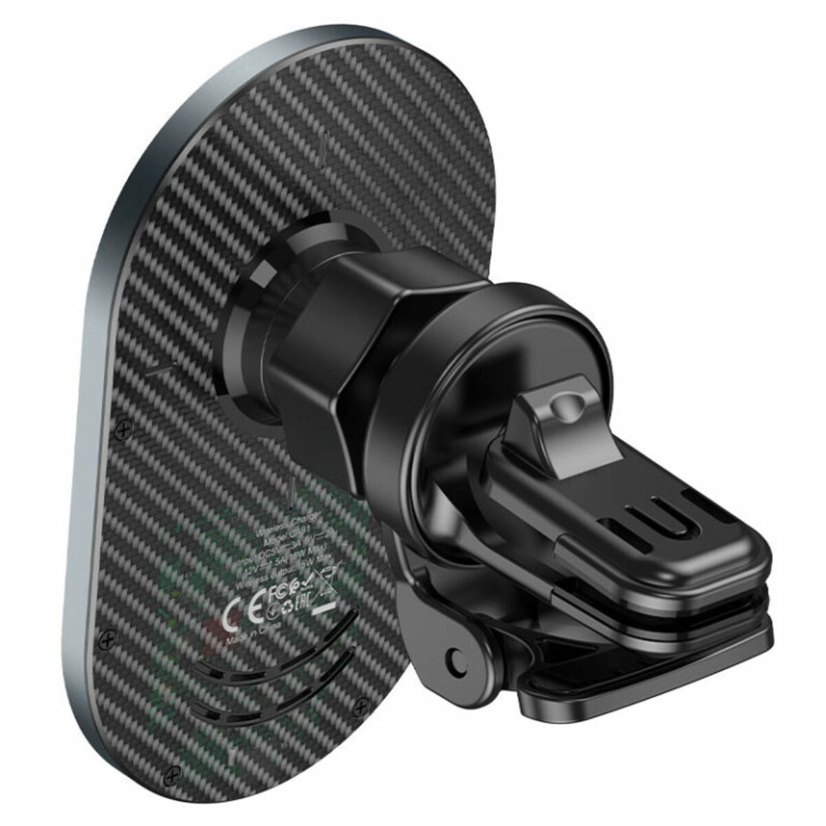 Автотримач для телефона з БЗП HOCO CA91 Magic magnetic wireless fast charging car holder Gray
