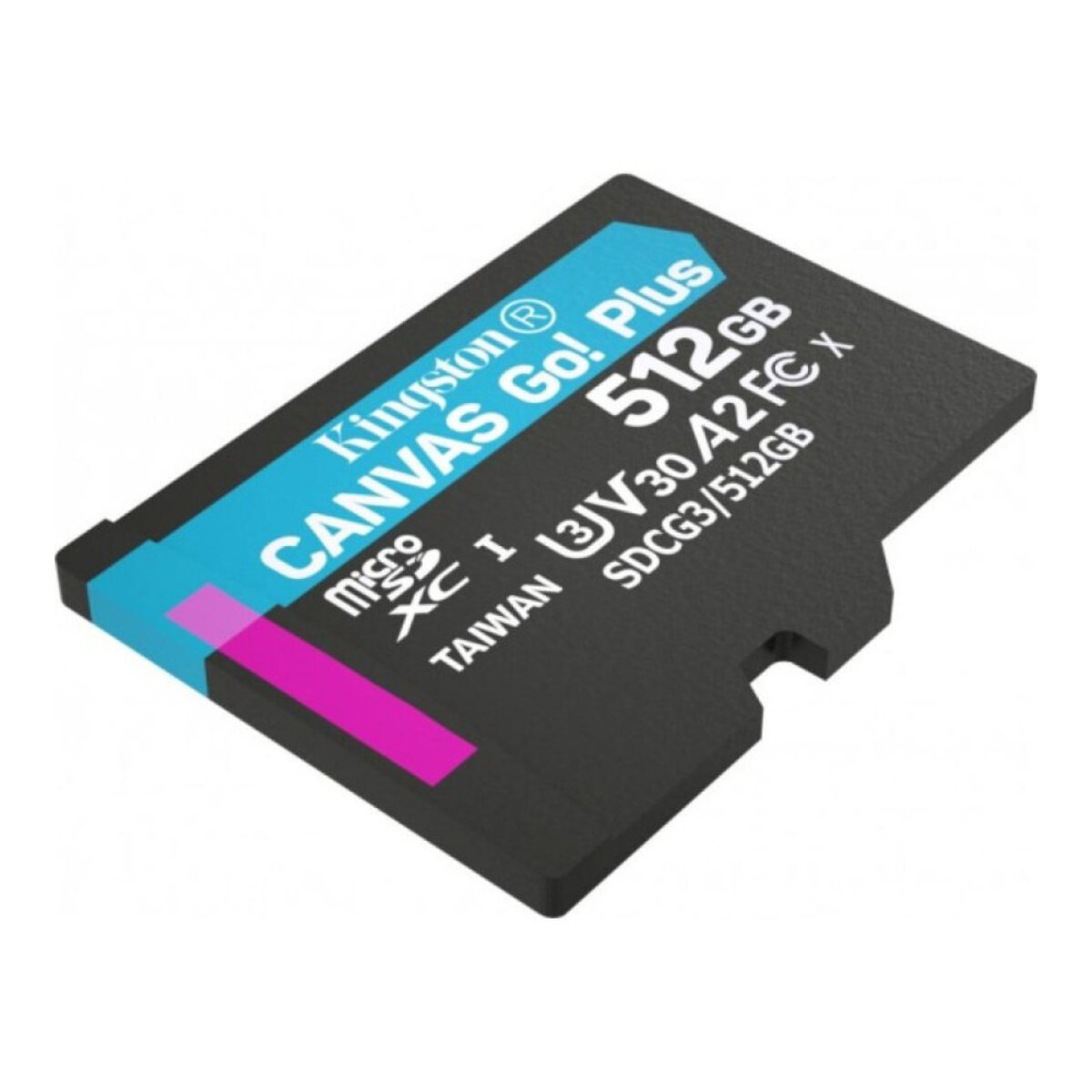 Карта пам'яті microSDXC (UHS-1 U3) Kingston Canvas Go Plus 512Gb class 10 A2 V30 (R170MB/s, W90MB/s)