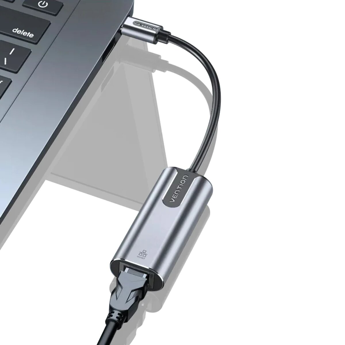 Адаптер Vention USB-C to Gigabit Ethernet Adapter 0.15M Gray Aluminum Alloy Type (CFNHB)