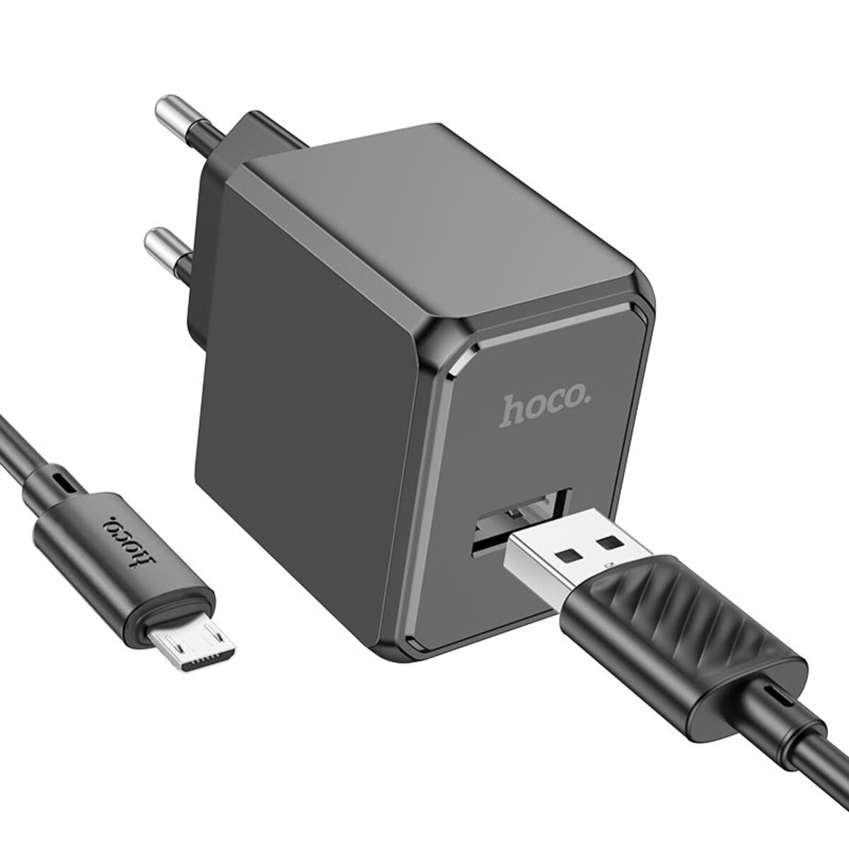 Мережевий зарядний пристрій HOCO CS11A Ocean single port charger set(Micro) 10.5W Black