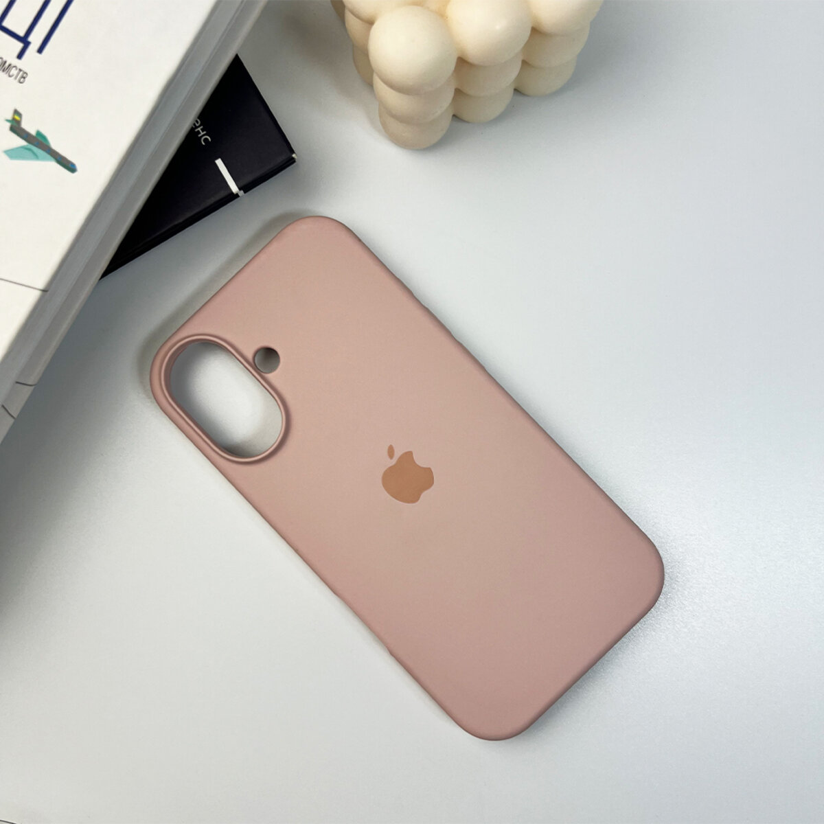 Чохол для смартфона Silicone Full Case AA Open Cam for Apple iPhone 16 15,Pink Sand