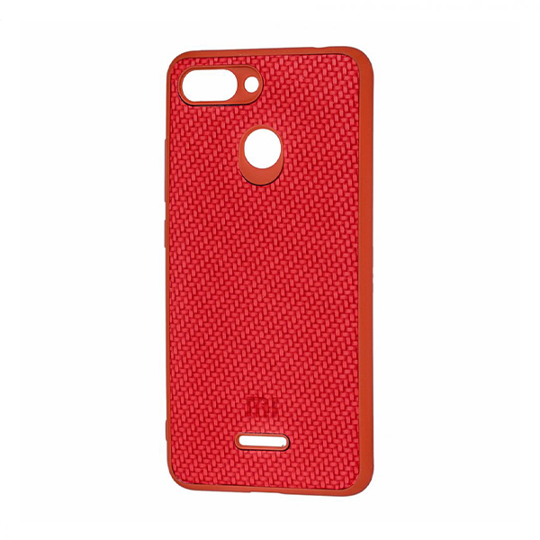 Чехол накладка Carbon для Xiaomi Redmi 6 Red