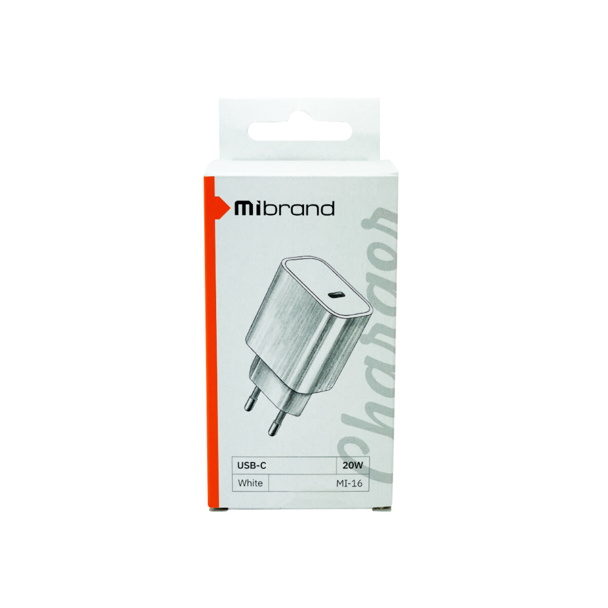 Мережевий зарядний пристрій Mibrand MI-16 20W PD + Quick Charger USB-C White