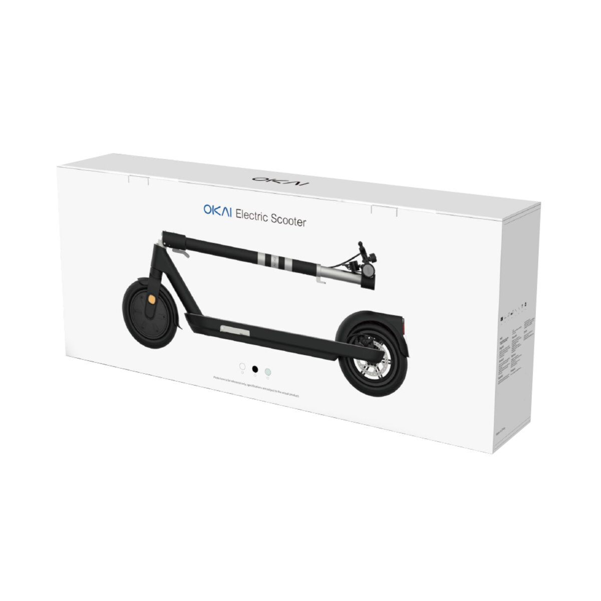 Електросамокат OKAI ES10-NEON Lite White 9", 300(600)W, 7.8Ah, 30km, 25kmh, 20%, NFC, App, 15kg