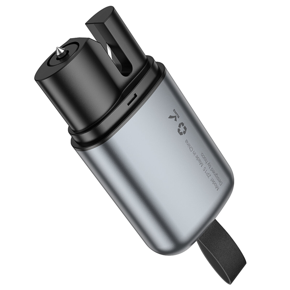 Автомобільний молоток HOCO ZP15 King car safety hammer Metal Gray