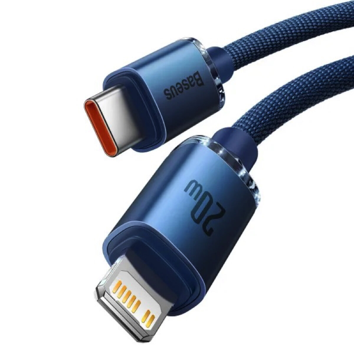 Кабель Baseus Crystal Shine Series Fast Charging Data Cable Type-C to iP 20W 1.2m Blue