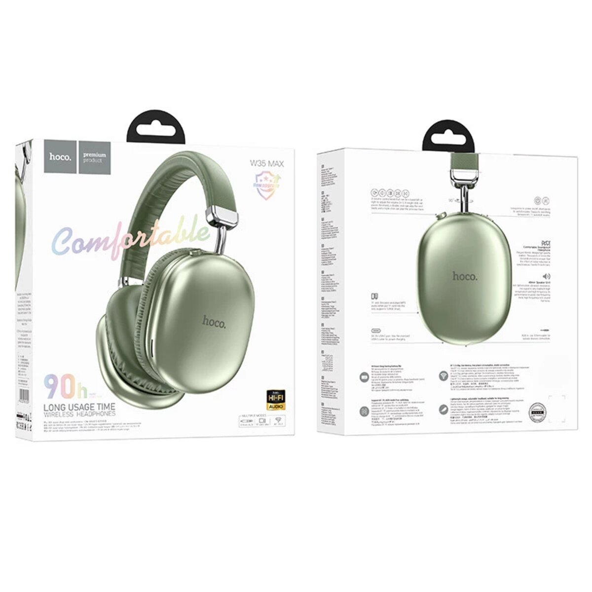 Бездротові навушники HOCO W35 Max Joy BT headphones Green
