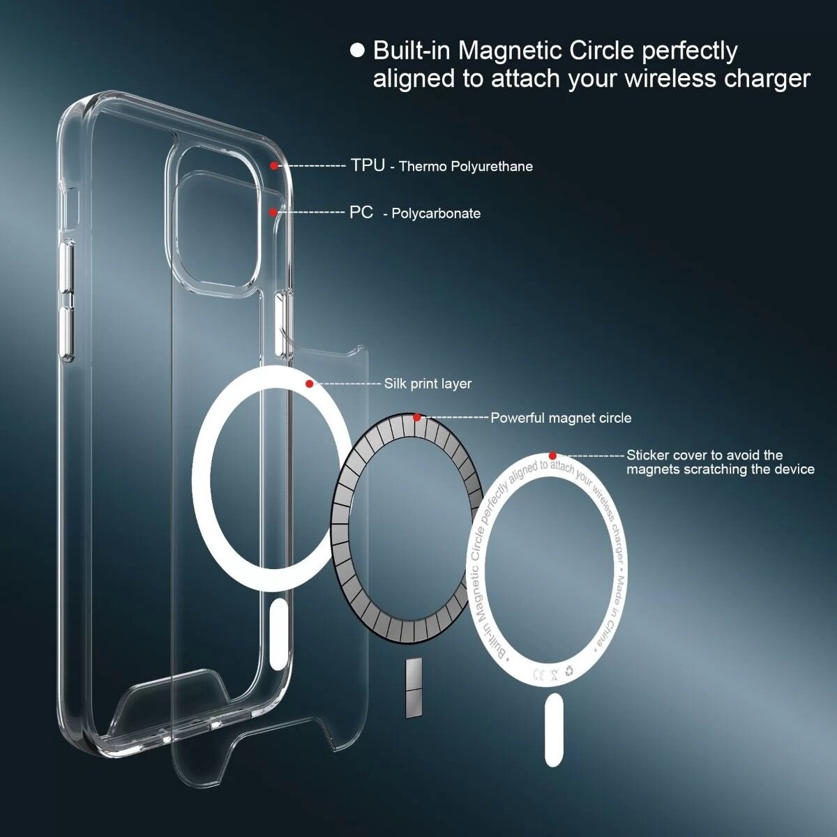 Чохол для смартфона Space Magnetic for Apple iPhone 15 Pro Max Transparent