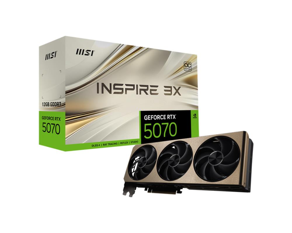 Відеокарта PCIE16 RTX5070 12GB GDDR7 RTX5070 12G INSPIRE 3X OC MSI
