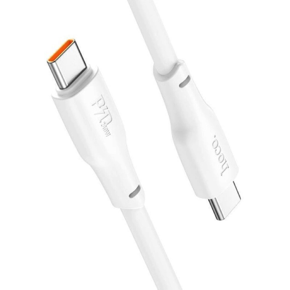 Кабель HOCO X93 Type-C to Type-C 100W, 1m, TPE, TPE connectors, White