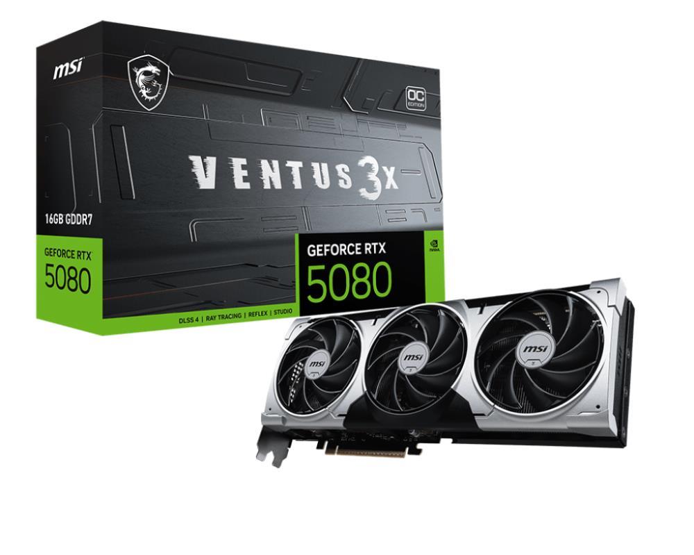 Відеокарта PCIE16 RTX5080 16GB GDDR7 RTX5080 16G VEN 3X OC PLUS MSI