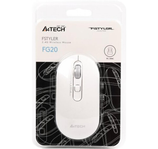 Беспроводная мышь A4Tech Fstyler FG20 White