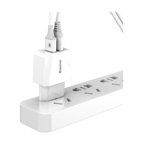 СЗУ Baseus USB Wall Charger 2xUSB 2.1A Mini Dual-U White (CCALL-MN02)