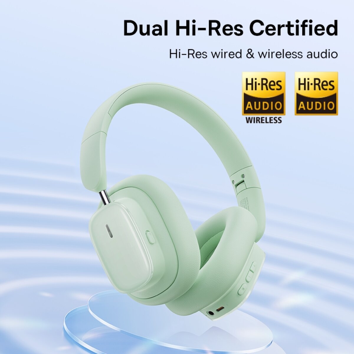 Навушники Baseus Bowie H1i Noise-Cancellation Wireless Headphones Natural Green