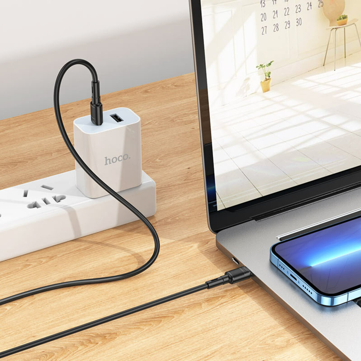Кабель HOCO X83 Type-C to Type-C Victory 60W charging data cable Black