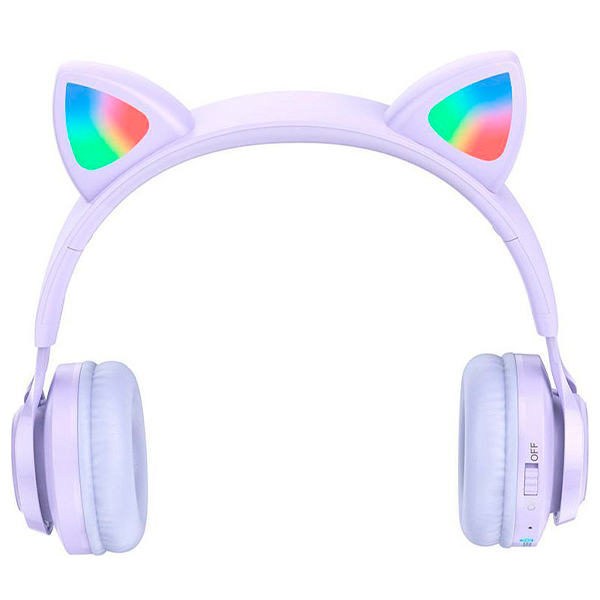 Bluetooth Навушники Hoco W39 Cat ear kids Purple