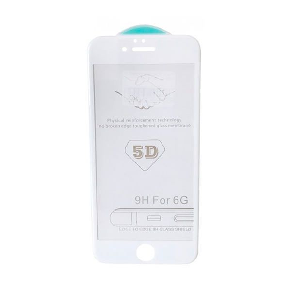 Захисне скло для iPhone 6/6S 5D White (тех.пак)
