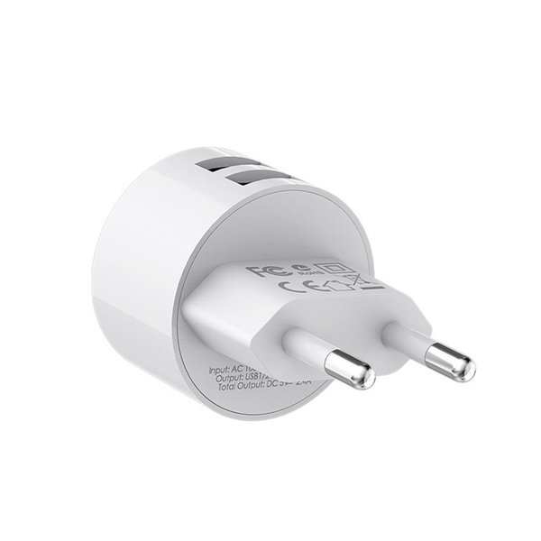 СЗУ Borofone BA23A Brilliant Dual Port + Lightning White (BA23ALW)