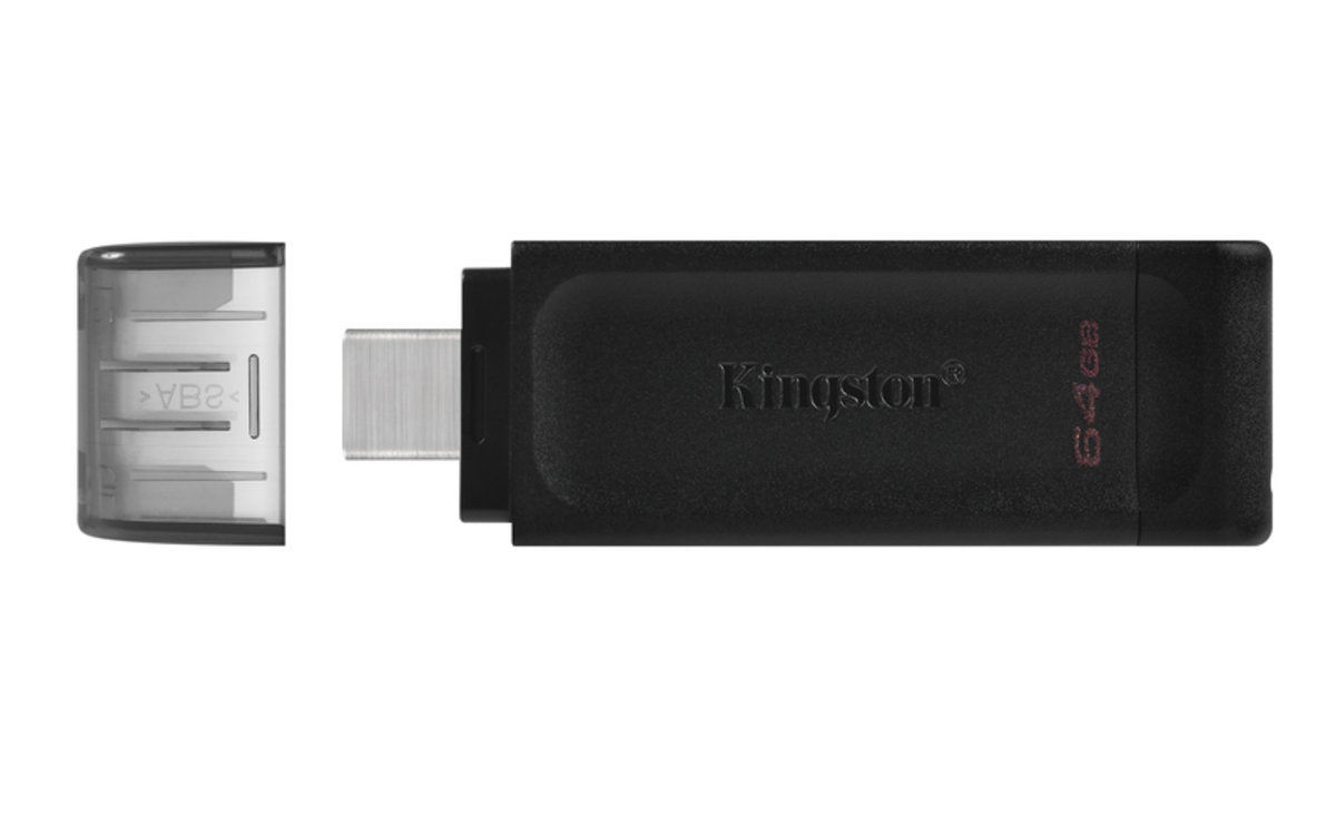 Флеш-накопичувач USB3.2 64GB Type-C Kingston DataTraveler 70 Black (DT70/64GB)