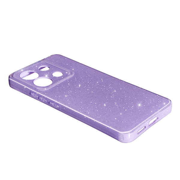 Чехол Silicon Shiny Case Xiaomi Note 13 Pro 5G/Poco X6 Glitter Light Purple