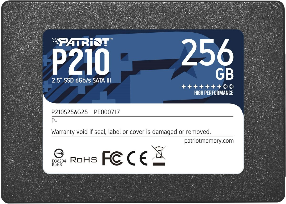 Накопичувач SSD Patriot P210 256GB 2.5" 7mm SATAIII 3D QLC