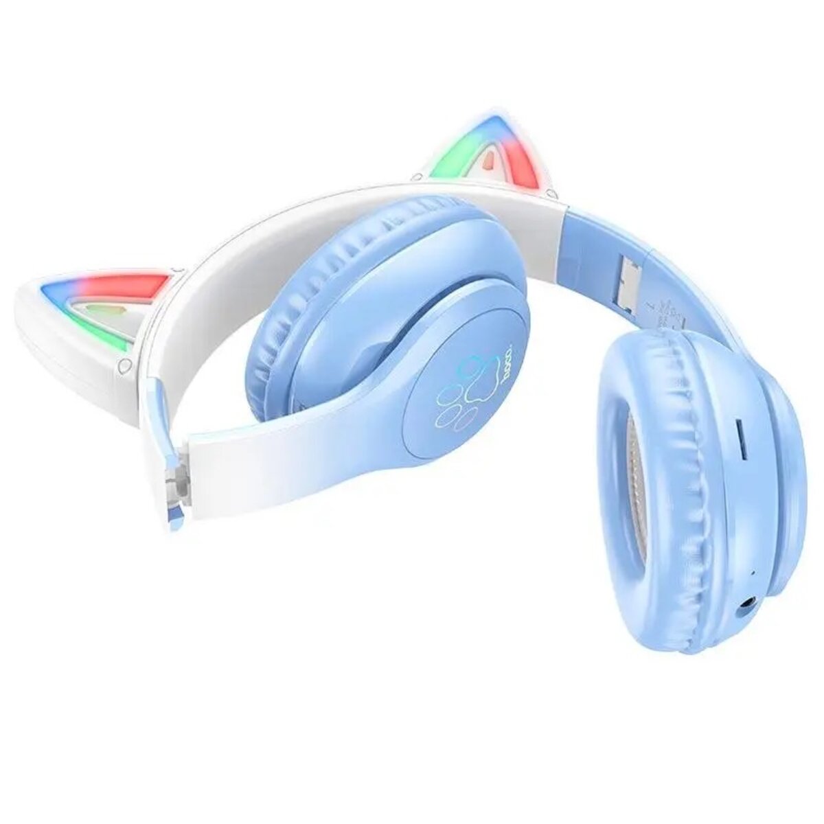 Бездротові навушники HOCO W42 Cat ears BT headphones Crystal Blue