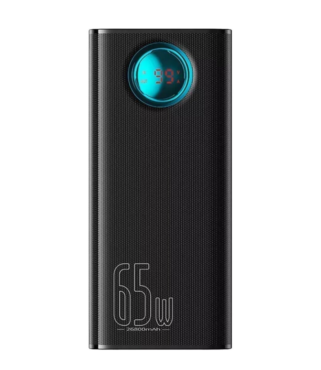 Зовнішній акумулятор Baseus Amblight Digital Display Fast Charge Power Bank 26800mAh 65W Cluster Black