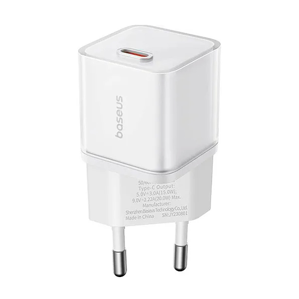 МЗП Baseus GaN5S Fast Charger 20W 1 Type-C White (P10162503213-00)