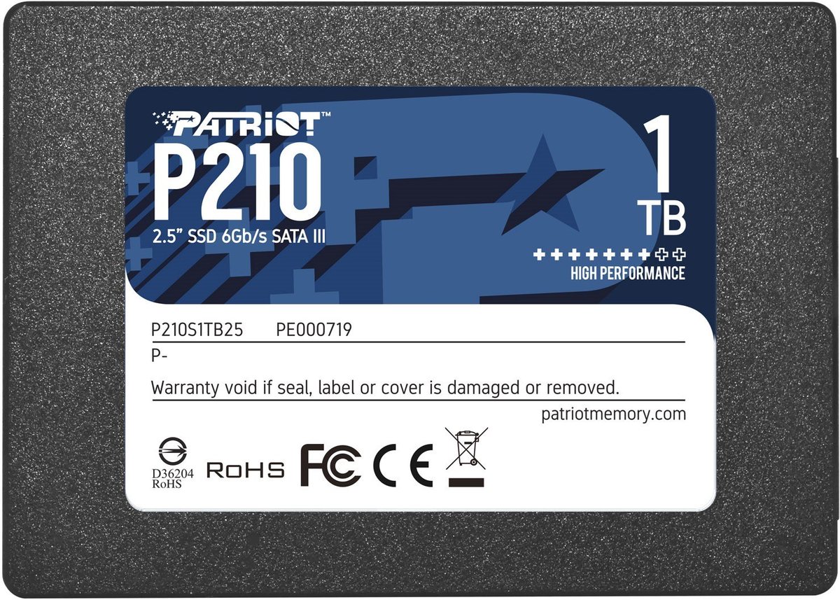Накопичувач SSD Patriot P210 1TB 2.5" 7mm SATAIII 3D QLC
