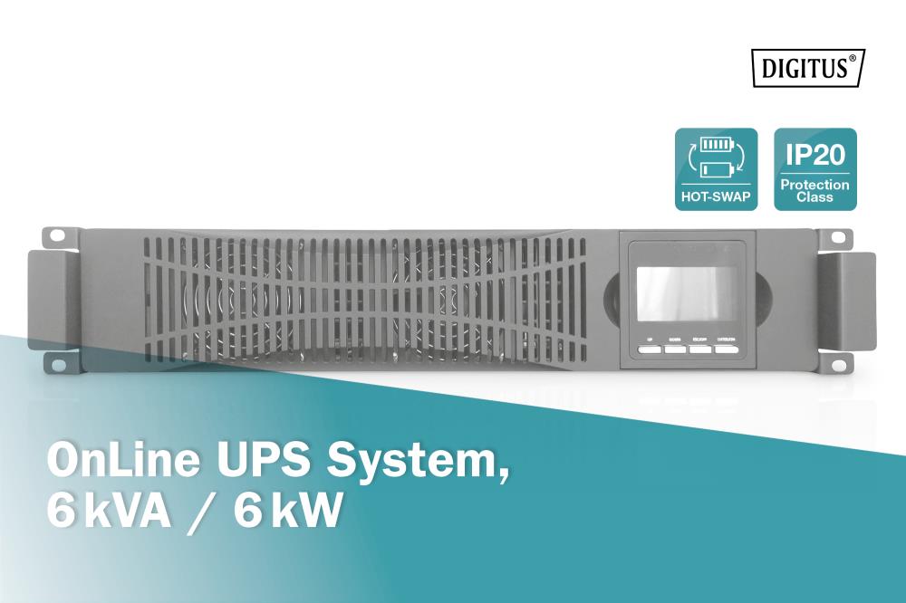 Джерело безперебійного живлення UPS ONLINE 6KVA/ 6KW DN-170106 DIGITUS by ASSMANN